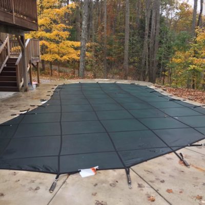 Finished safety cover installation