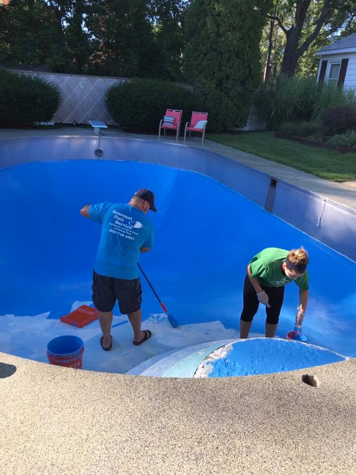 Pool painting close-up